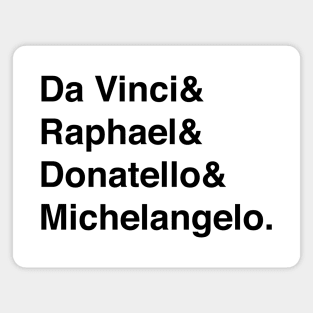 Famous artists name list Magnet